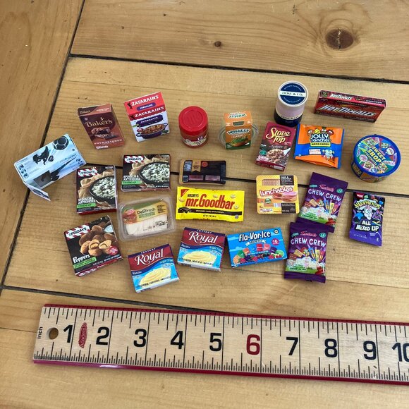 Mini Brands Food Miniature Box Packages Candy Meat + Miposaur 23 pieces Zuru Toy - Picture 2 of 11